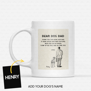 Custom Dog Mug - Personalized Thank You For Being Our Dad Gift For Dad - White Mug